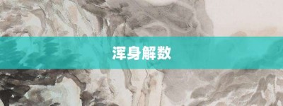 浑身解数【浑身解数的意思】- 成语大全