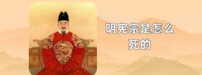 明宪宗是怎么死的（因万贵妃之死积郁成疾）_明朝历史 菊江历史网