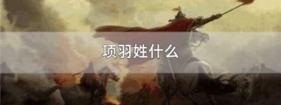 项羽姓什么（项羽姓姬，黄帝之姓、周朝的国姓）_稗官野史 菊江历史网