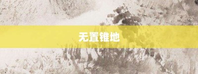 无置锥地【无置锥地的意思】- 成语大全