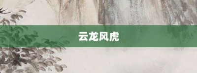 云龙风虎【云龙风虎的意思】- 成语大全