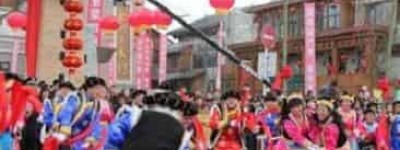 羌族特有的趣味比赛推杆竞力和抱蛋 菊江历史网