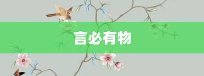 言必有物【言必有物的意思】- 成语大全