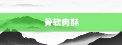 骨软肉酥【骨软肉酥的意思】- 成语大全