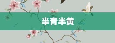半青半黄【半青半黄的意思】- 成语大全