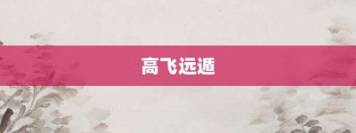高飞远遁【高飞远遁的意思】- 成语大全