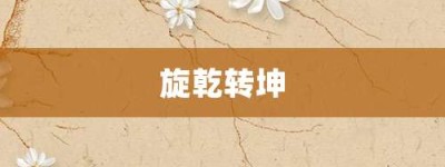 旋乾转坤【旋乾转坤的意思】- 成语大全