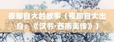 夜郎自大的故事（夜郎自大出自：《汉书·西南夷传》）_成语故事 菊江历史网