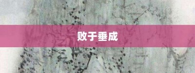 败于垂成【败于垂成的意思】- 成语大全