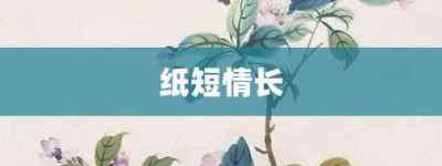 纸短情长【纸短情长的意思】- 成语大全