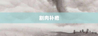 割肉补疮【割肉补疮的意思】- 成语大全