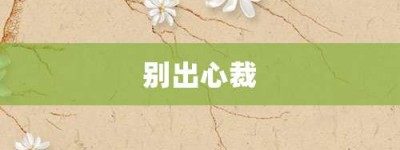 别出心裁【别出心裁的意思】- 成语大全