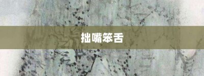 拙嘴笨舌【拙嘴笨舌的意思】- 成语大全