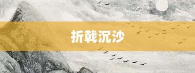 折戟沉沙【折戟沉沙的意思】- 成语大全