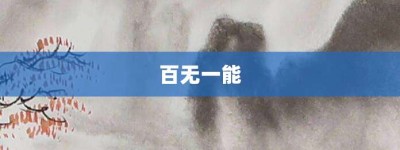 百无一能【百无一能的意思】- 成语大全