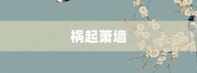 祸起萧墙【祸起萧墙的意思】- 成语大全