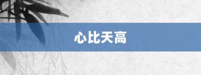 心比天高【心比天高的意思】- 成语大全