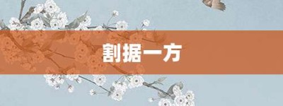 割据一方【割据一方的意思】- 成语大全