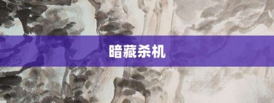 暗藏杀机【暗藏杀机的意思】- 成语大全