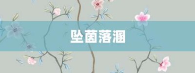 坠茵落溷【坠茵落溷的意思】- 成语大全