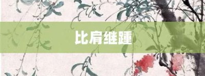 比肩继踵【比肩继踵的意思】- 成语大全