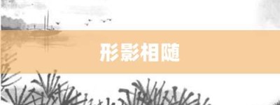 形影相随【形影相随的意思】- 成语大全