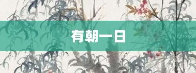 有朝一日【有朝一日的意思】- 成语大全