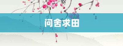 问舍求田【问舍求田的意思】- 成语大全