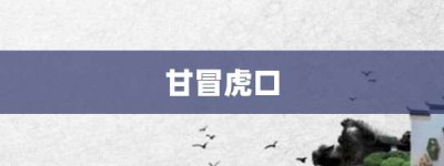 甘冒虎口【甘冒虎口的意思】- 成语大全