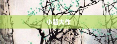 小题大作【小题大作的意思】- 成语大全