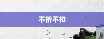 不折不扣【不折不扣的意思】- 成语大全
