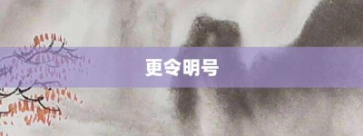 更令明号【更令明号的意思】- 成语大全