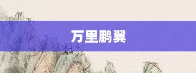 万里鹏翼【万里鹏翼的意思】- 成语大全