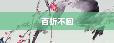 百折不回【百折不回的意思】- 成语大全