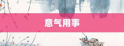 意气用事【意气用事的意思】- 成语大全