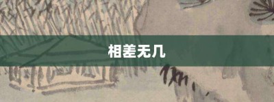 相差无几【相差无几的意思】- 成语大全