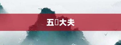 五羖大夫【五羖大夫的意思】- 成语大全