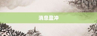 消息盈冲【消息盈冲的意思】- 成语大全