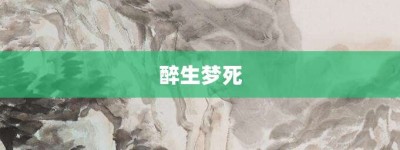 醉生梦死【醉生梦死的意思】- 成语大全