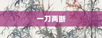 一刀两断【一刀两断的意思】- 成语大全