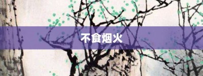 不食烟火【不食烟火的意思】- 成语大全