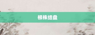 根株结盘【根株结盘的意思】- 成语大全