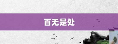 百无是处【百无是处的意思】- 成语大全