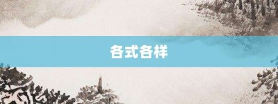 各式各样【各式各样的意思】- 成语大全