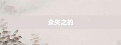 众矢之的【众矢之的的意思】- 成语大全