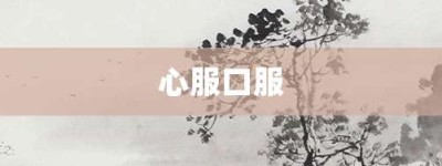 心服口服【心服口服的意思】- 成语大全