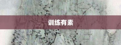 训练有素【训练有素的意思】- 成语大全