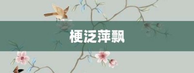 梗泛萍飘【梗泛萍飘的意思】- 成语大全