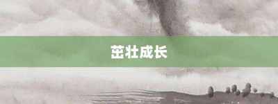 茁壮成长【茁壮成长的意思】- 成语大全