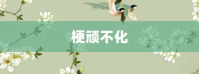 梗顽不化【梗顽不化的意思】- 成语大全